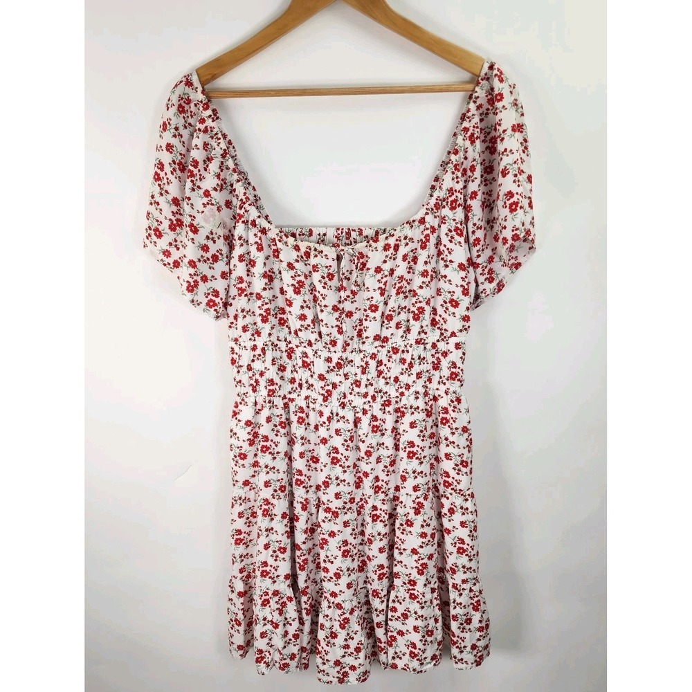 Hollister Open Back Y2K Floral Jumper Dress Women's XL Dainty